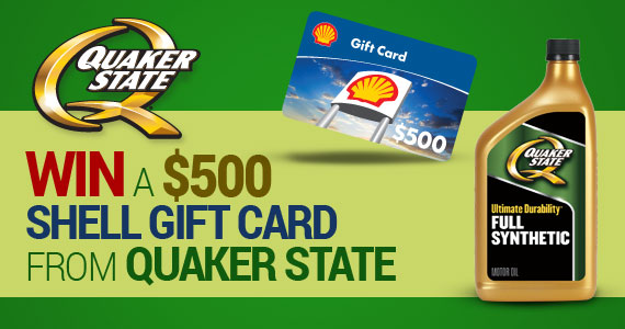 Win a $500 Shell Gift Card from Quaker State